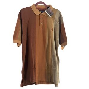 Timberland Polo striped pique vintage top short sleeve color block sz XL NWT